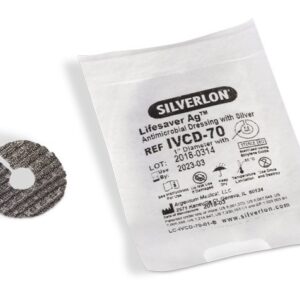 Silverlon Lifesaver IVCD-70 2,5 cm Durchmesser mit einem 7,0 mm großen Loch 1 St. zentraler Punktionsverband